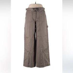 Helmet Lang carpenter pant Cargo Linen Blend Utility Wide Leg flare 10 Belt Flig